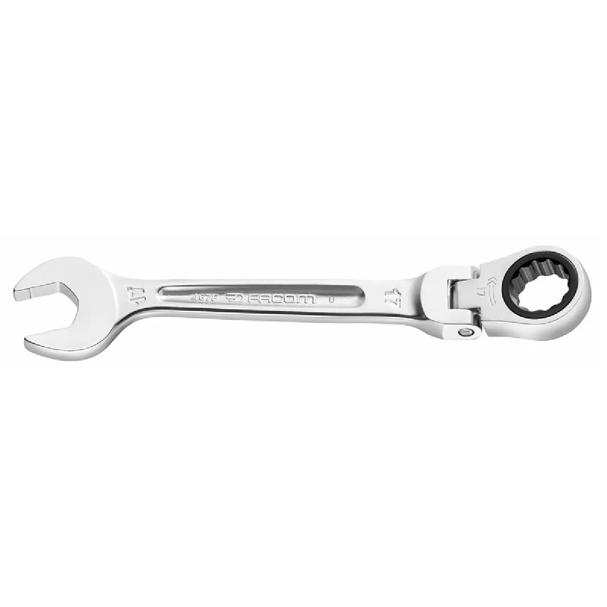 Clé mixte à cliquet à tête articulée 9 mm 467.BF FACOM - vue 2