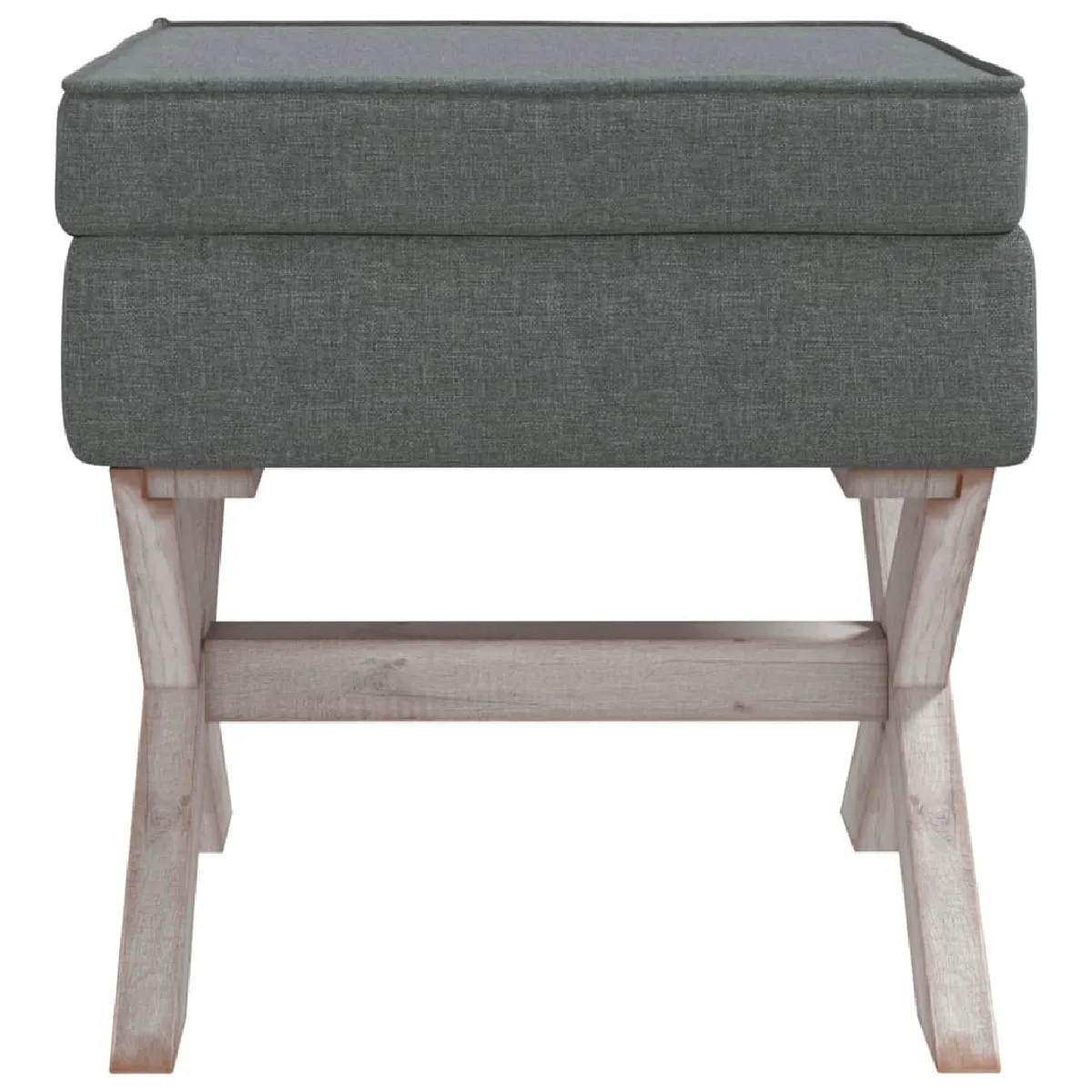 Helloshop26 Tabouret repose-pieds rangement - Gris foncé