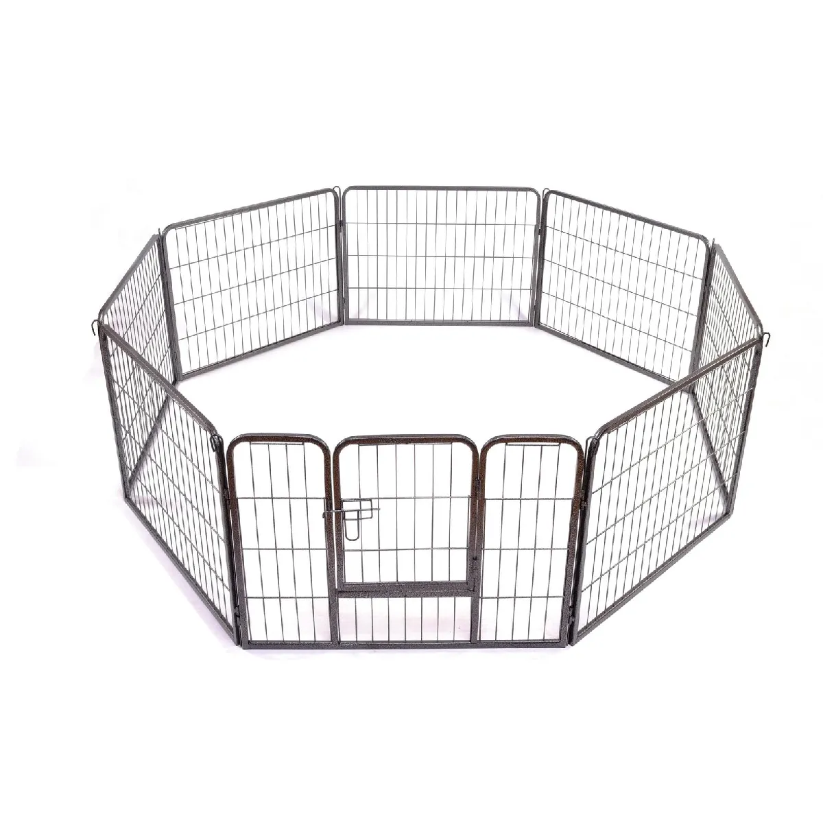 BCELEC Parc &agrave; Chiots, enclos pour chiens et autres animaux, 8 panneaux 80x60, modulable