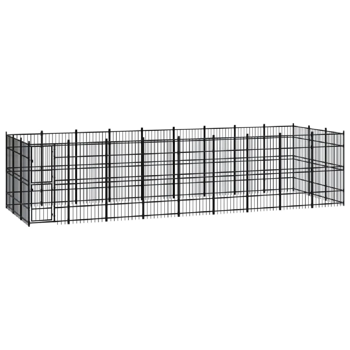 Meilleurs prix pour vidaXL Chenil d'extérieur pour chiens Acier 24,88 m²