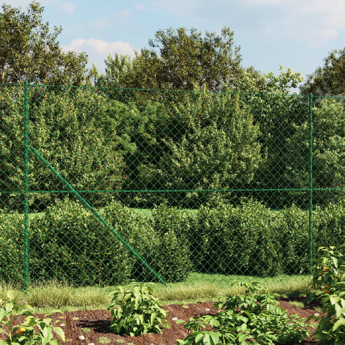 VIDAXL - Grillage de jardin - 1,6 x 10 m - Vert - Image 2