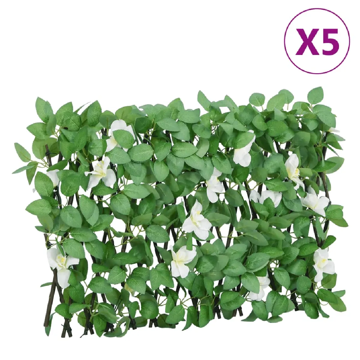 vidaXL Treillis de lierre artificiel 5pcs