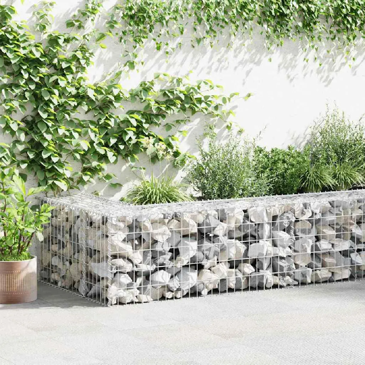 vidaXL Panier de gabion Acier galvanisé 100x50x50 cm - vue 2