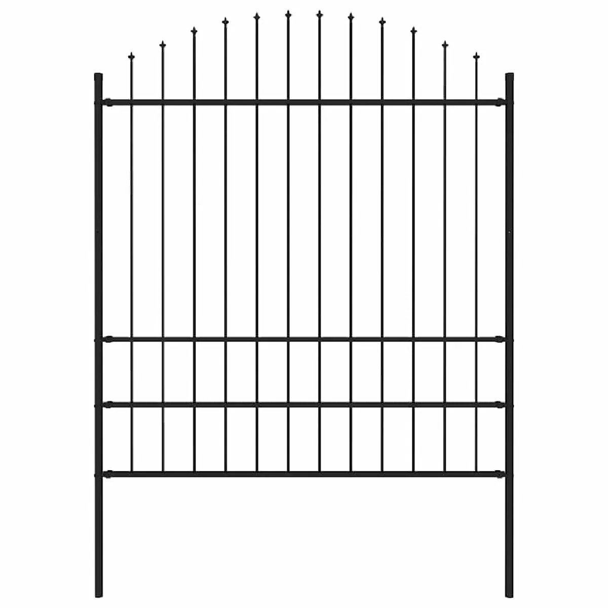vidaXL Clôture de jardin à dessus en lance Acier 1 75 2 x1 7