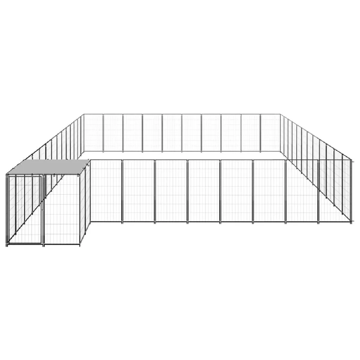 Helloshop26 Enclos pour chien en acier - 770 x 550 x 110 cm - gris Helloshop26 Enclos pour chien en acier - 770 x 550 x 110 cm - gris