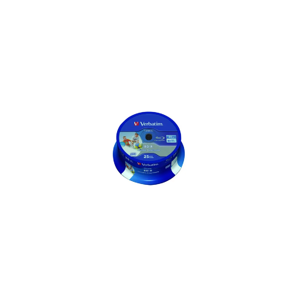 Verbatim DataLife 25 x BD R 25 Go 6x surface imprimable par jet d'encre spindle - vue 2