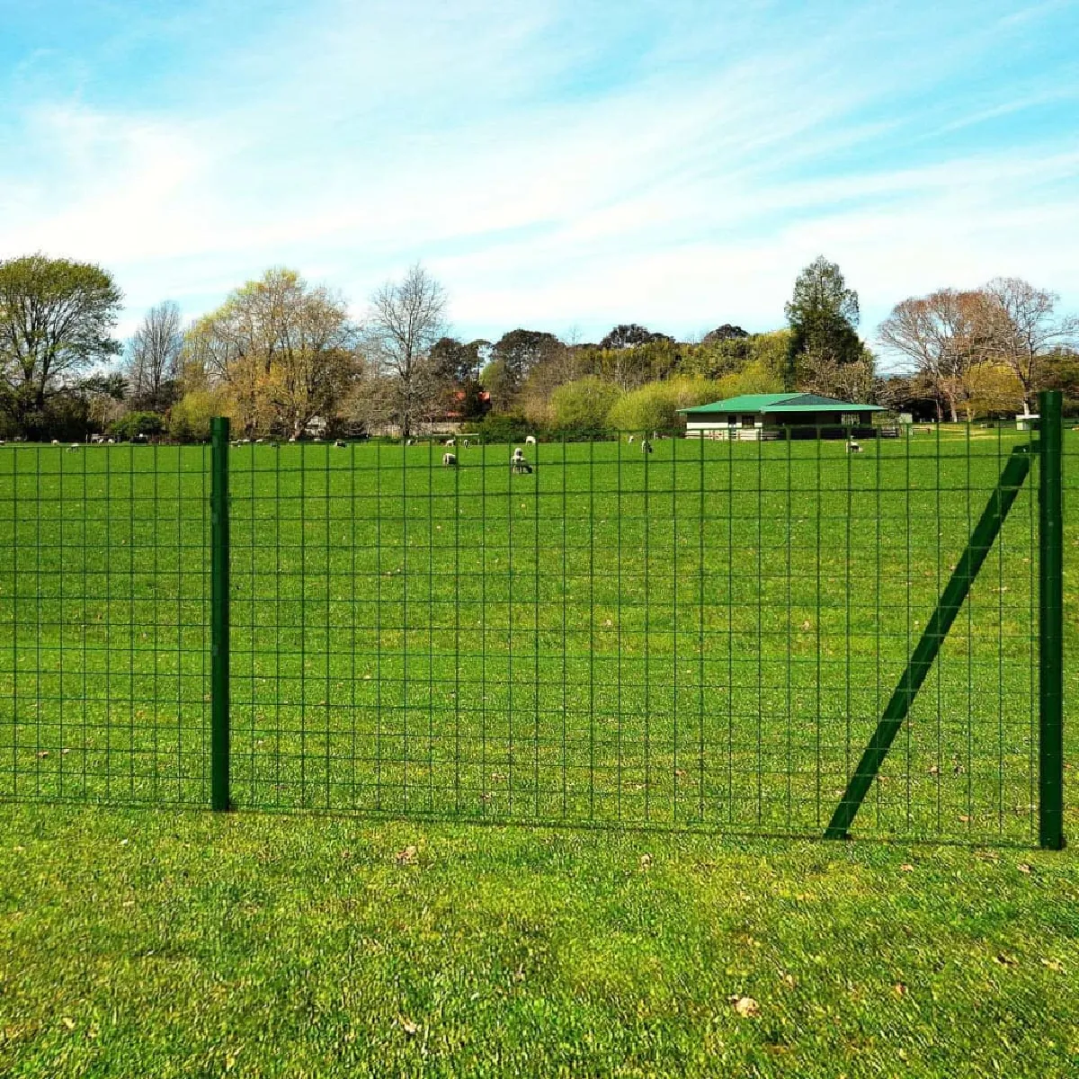 Vidaxl Vert Clôture Euro Acier 25 X 1 M