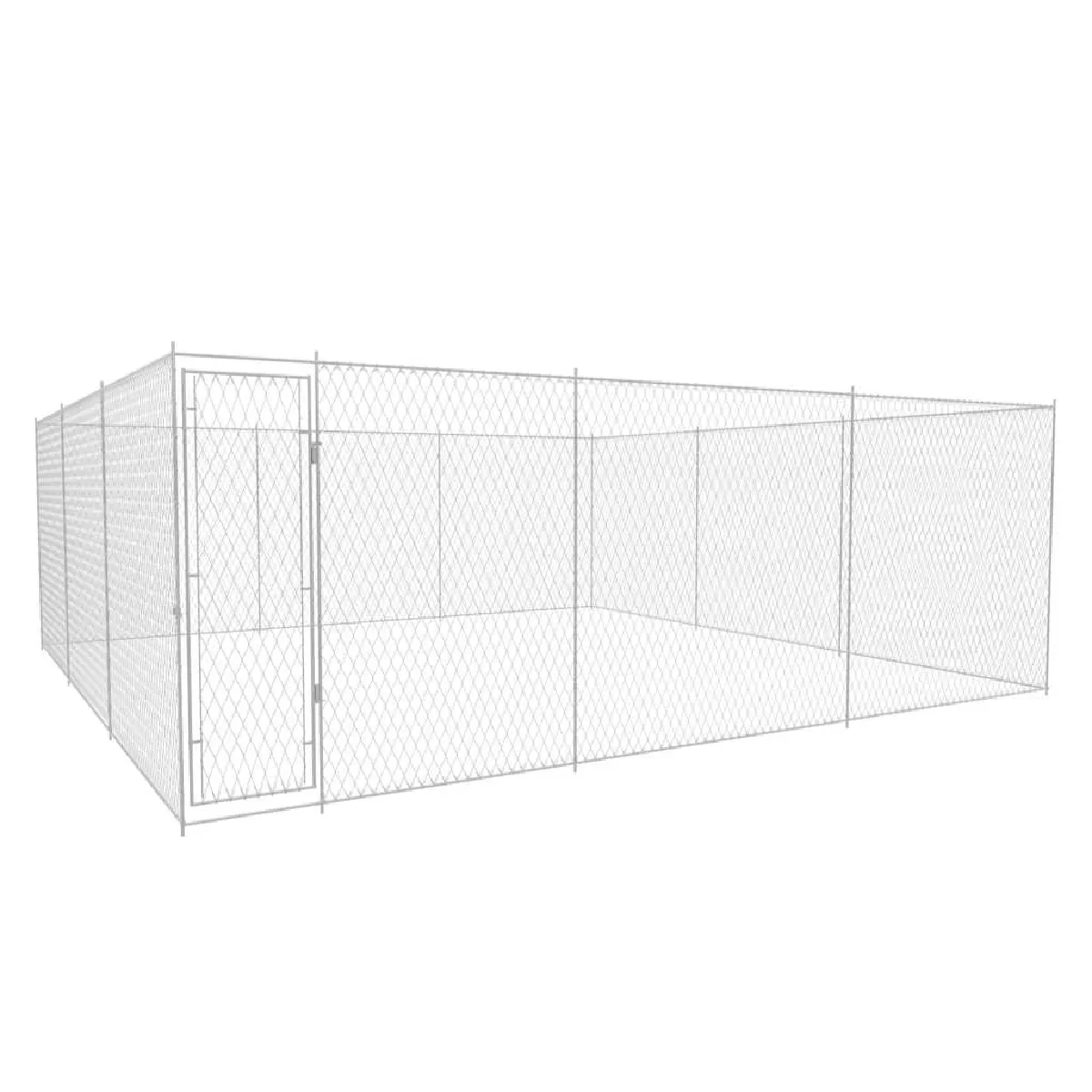 vidaXL Chenil Extérieur pour Chiens Acier Galvanisé 570x570x185 cm vidaXL Chenil Extérieur pour Chiens Acier Galvanisé 570x570x185 cm