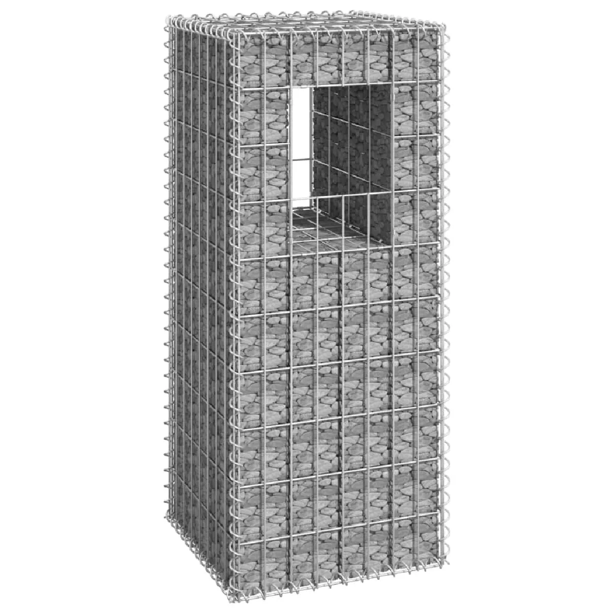 vidaXL Poteau à Panier de Gabion Poteau à Jardinière de Gabion de Patio Jardin Terrasse Extérieur Projets de Jardinage 151260 - vue 2