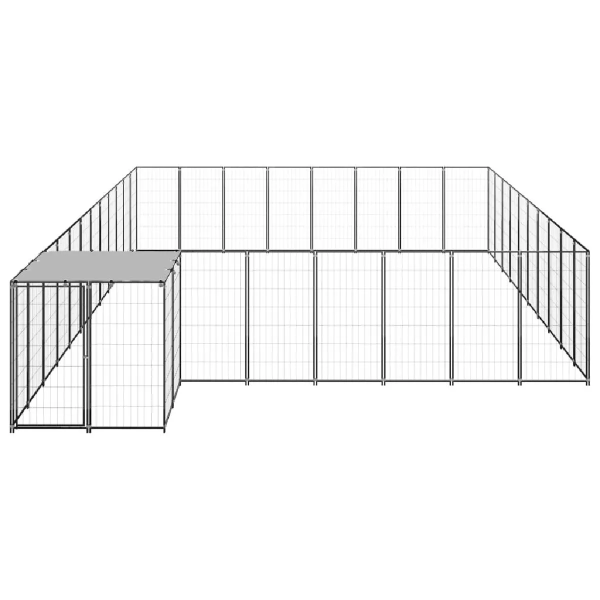 Helloshop26 Enclos pour chien extensible en acier - 660 x 440 x 110 cm - Gris Helloshop26 Enclos pour chien extensible en acier - 660 x 440 x 110 cm - Gris