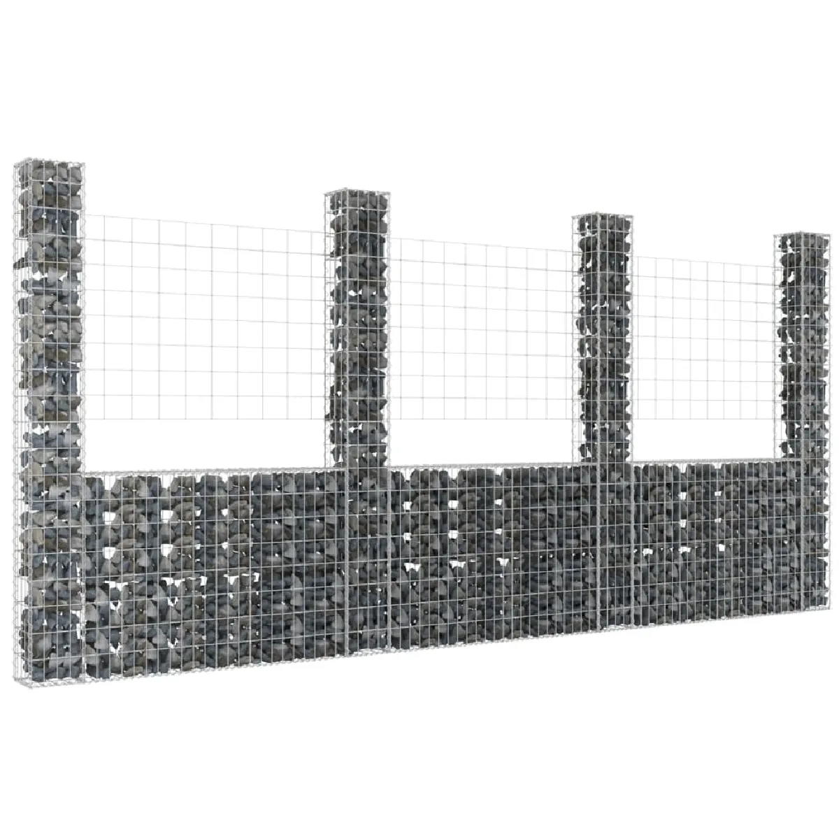 VIDAXL Panier de gabion U 380x20x200 cm