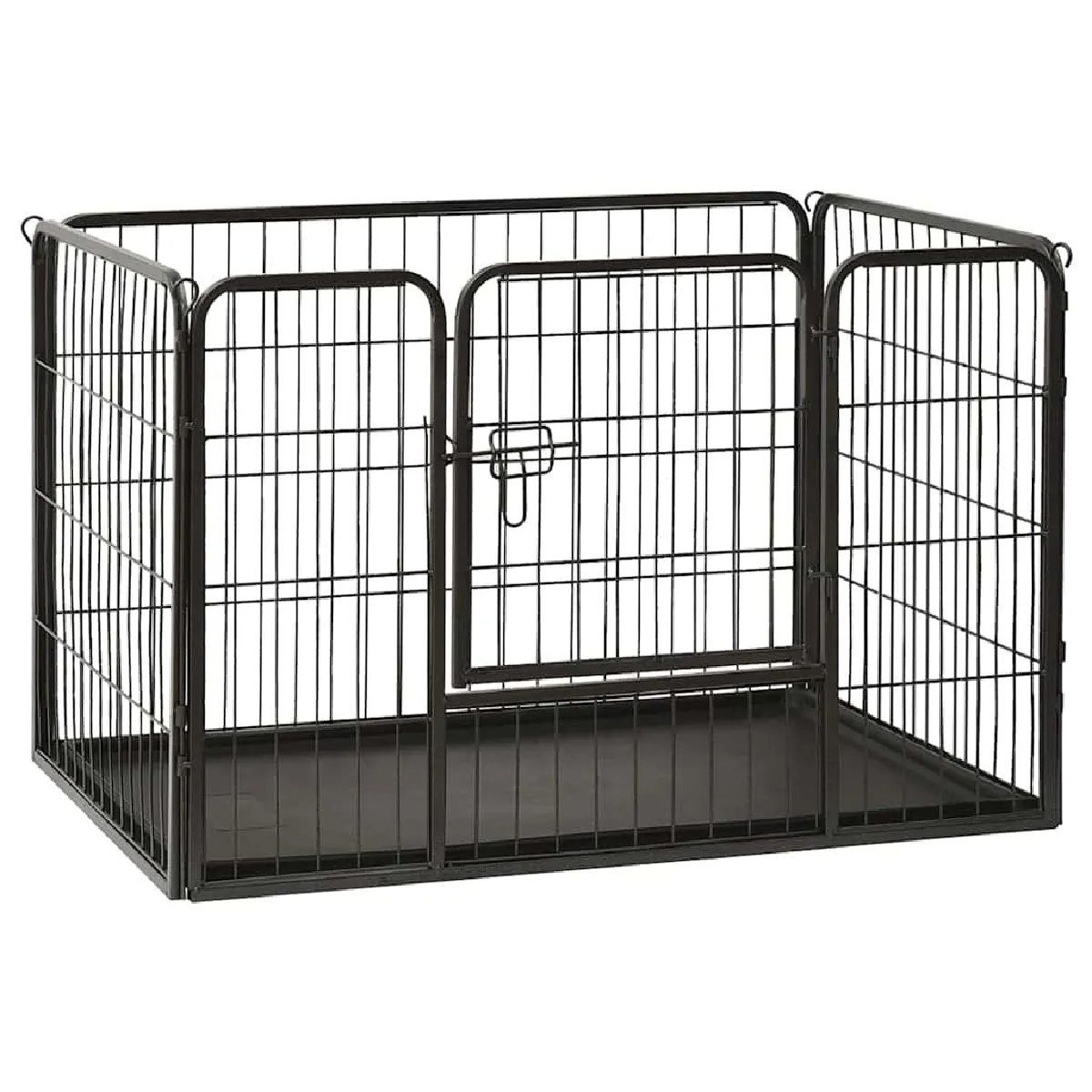 vidaXL Parc pour chiots Acier - vue 2