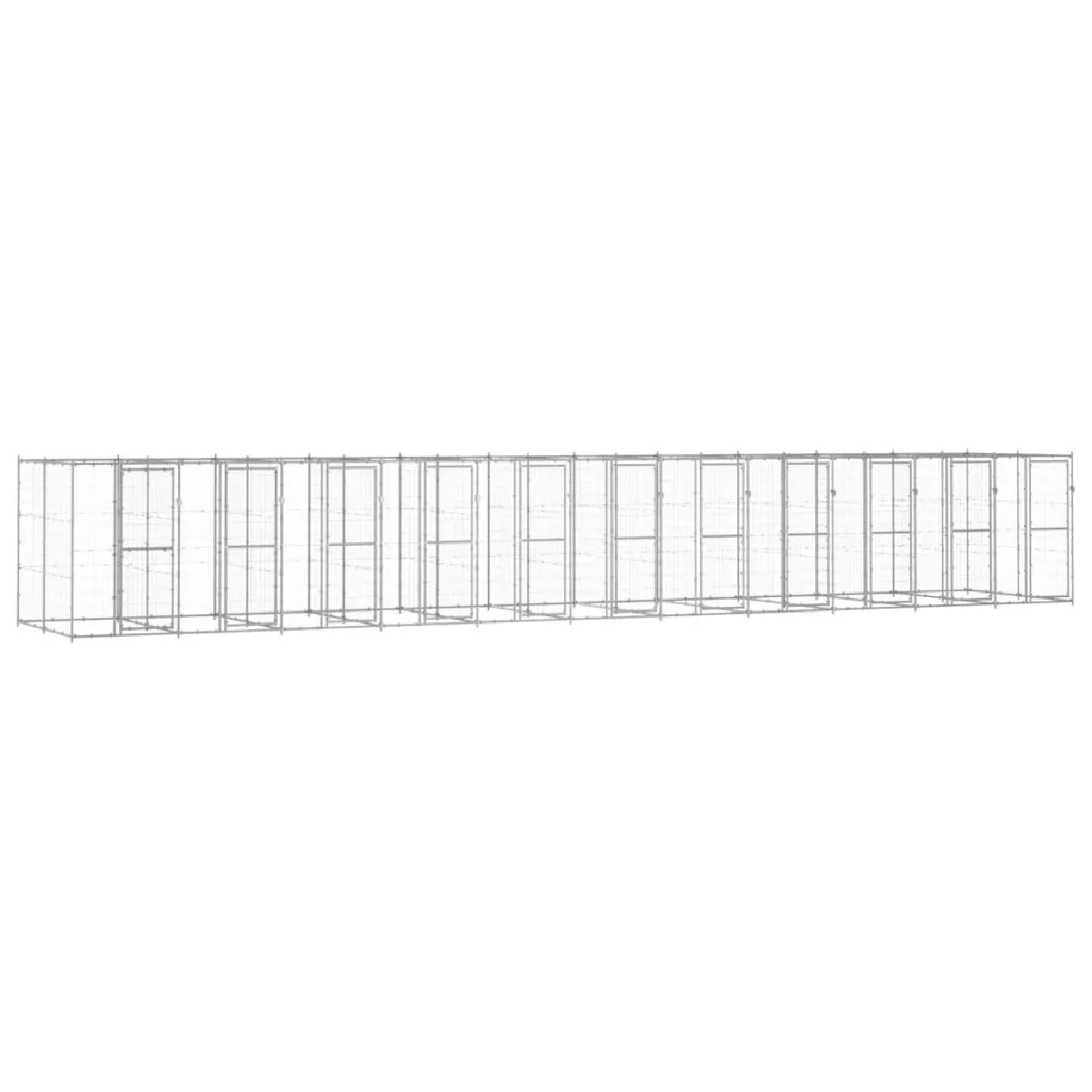 vidaXL Chenil extérieur 16 94 m² Acier - vue 2