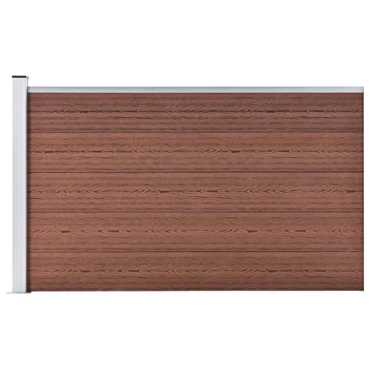 Vidaxl Clôture de jardin WPC 175x105 cm Marron - vue 2