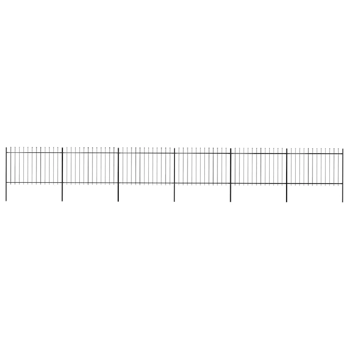 vidaXL Clôture de jardin avec dessus en lance - vue 7