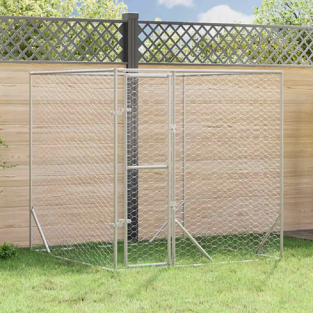 vidaXL Chenil extérieur 2x2x2 - vue 2