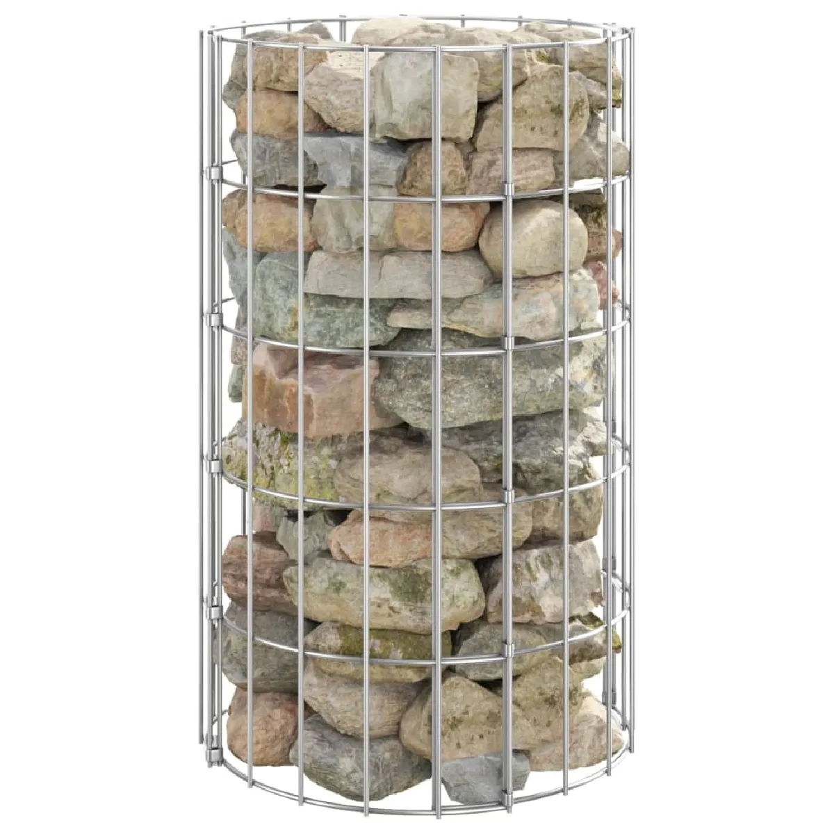 vidaXL Poteau gabion circulaire Ø30x50cm - Galvanisé vidaXL Poteau gabion circulaire Ø30x50cm - Galvanisé