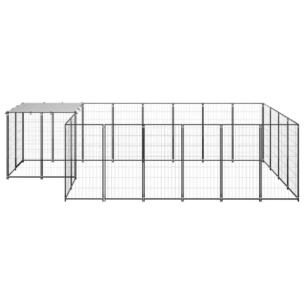Helloshop26 Enclos pour chien en acier - 440 x 220 x 110 cm - Gris Helloshop26 Enclos pour chien en acier - 440 x 220 x 110 cm - Gris