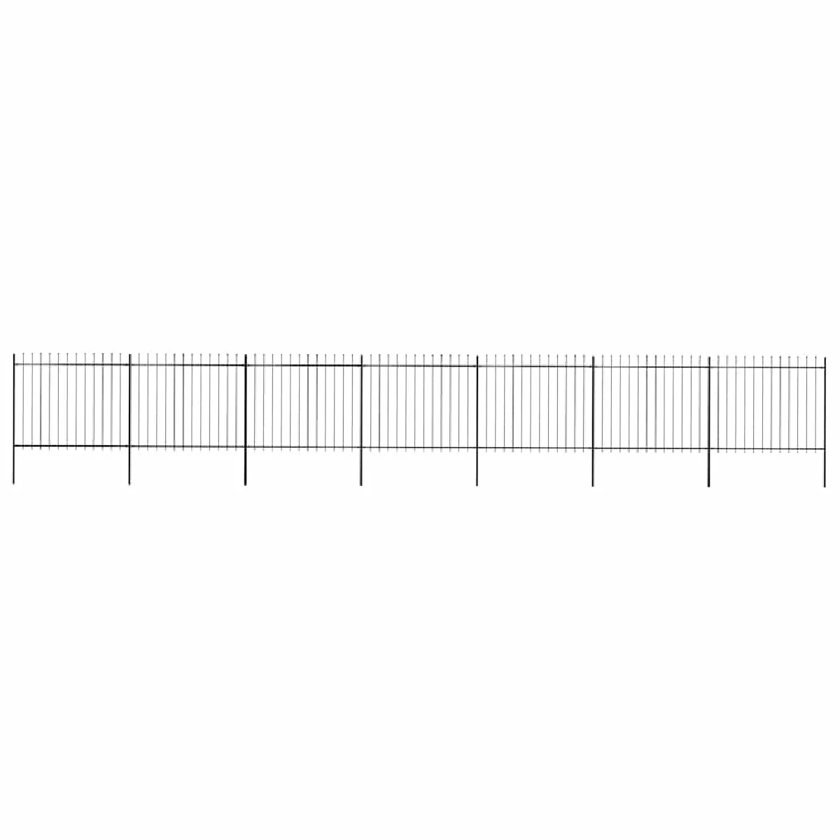 vidaXL Clôture de jardin avec dessus en lance - vue 4