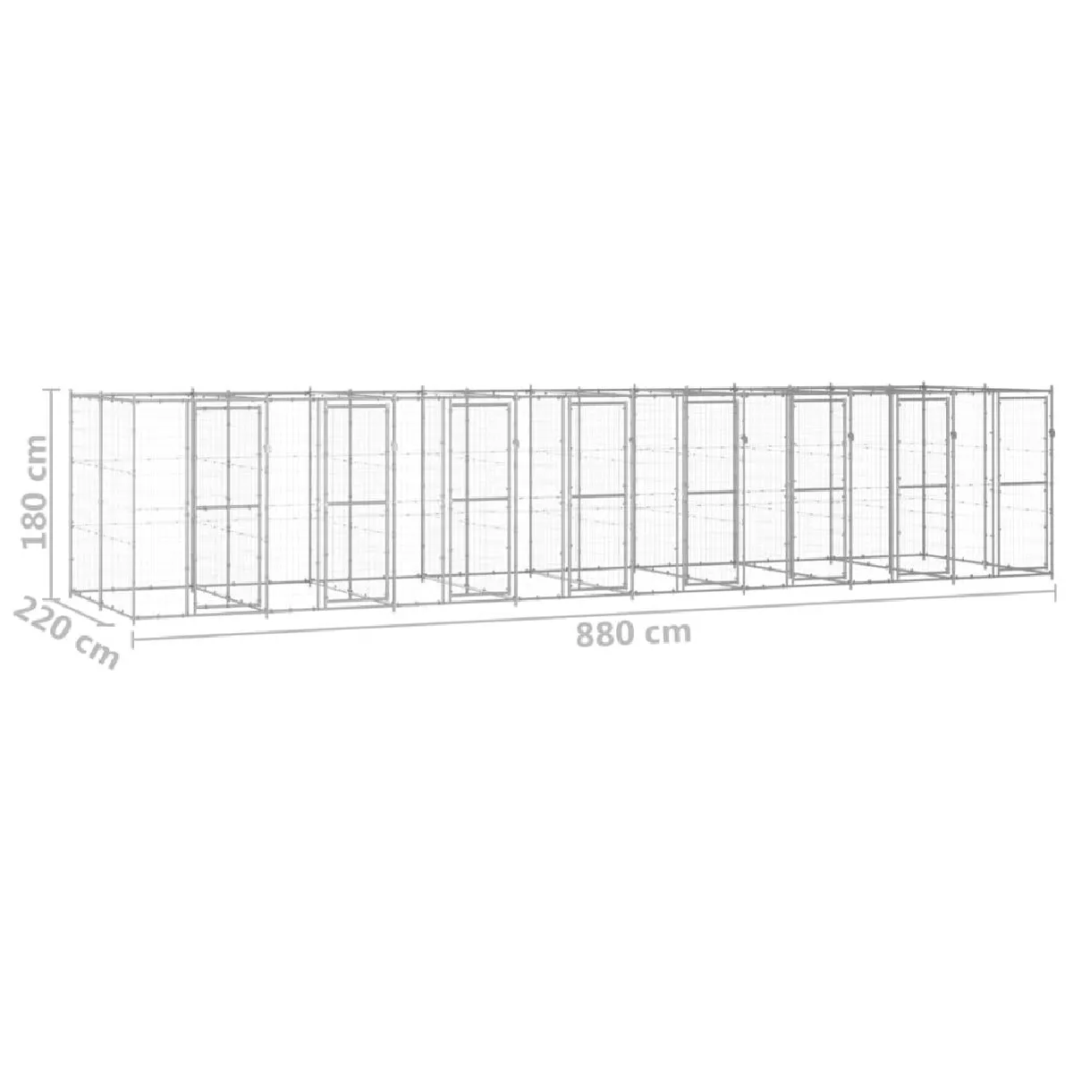 Helloshop26 Chenil extérieur 19,36 m²