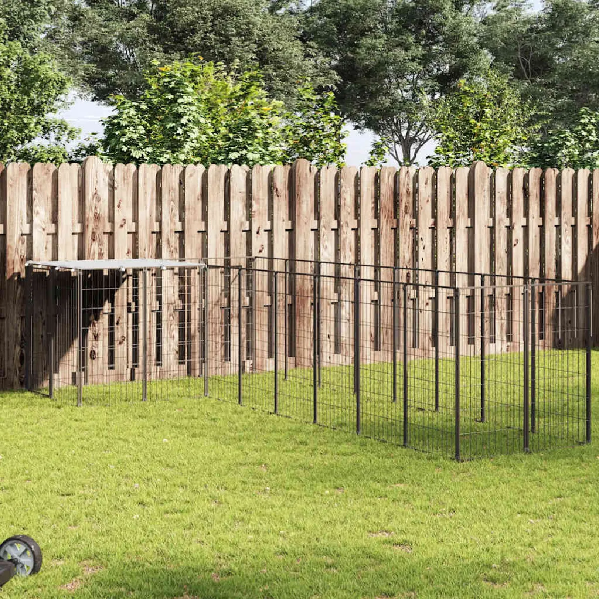 vidaXL Chenil 6 05 m² Acier - vue 4