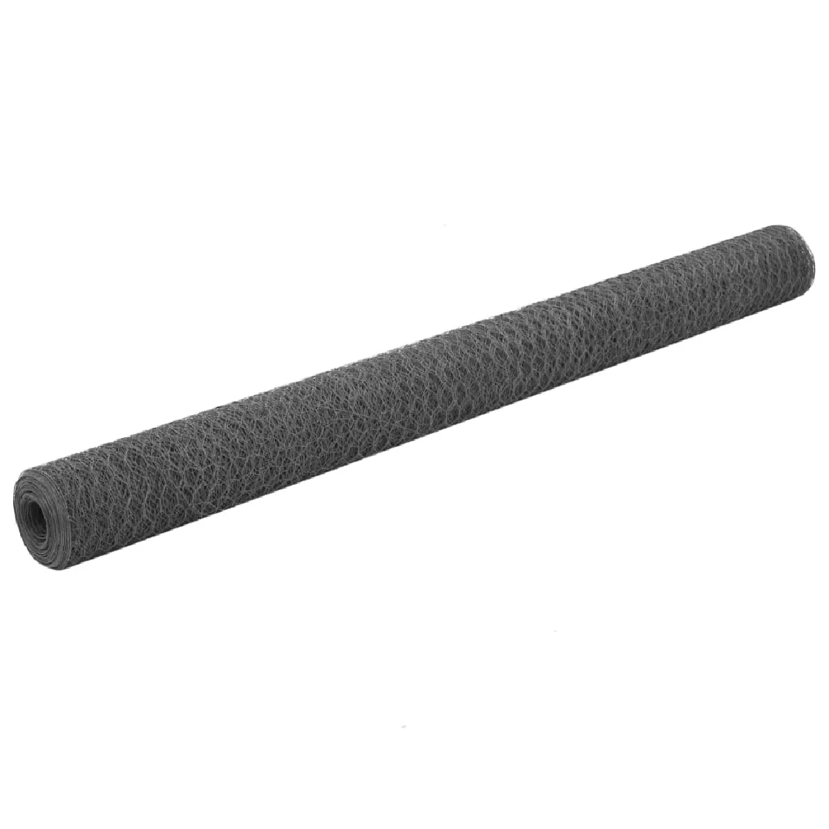 vidaXL Grillage Acier - Gris avec revêtement en PVC