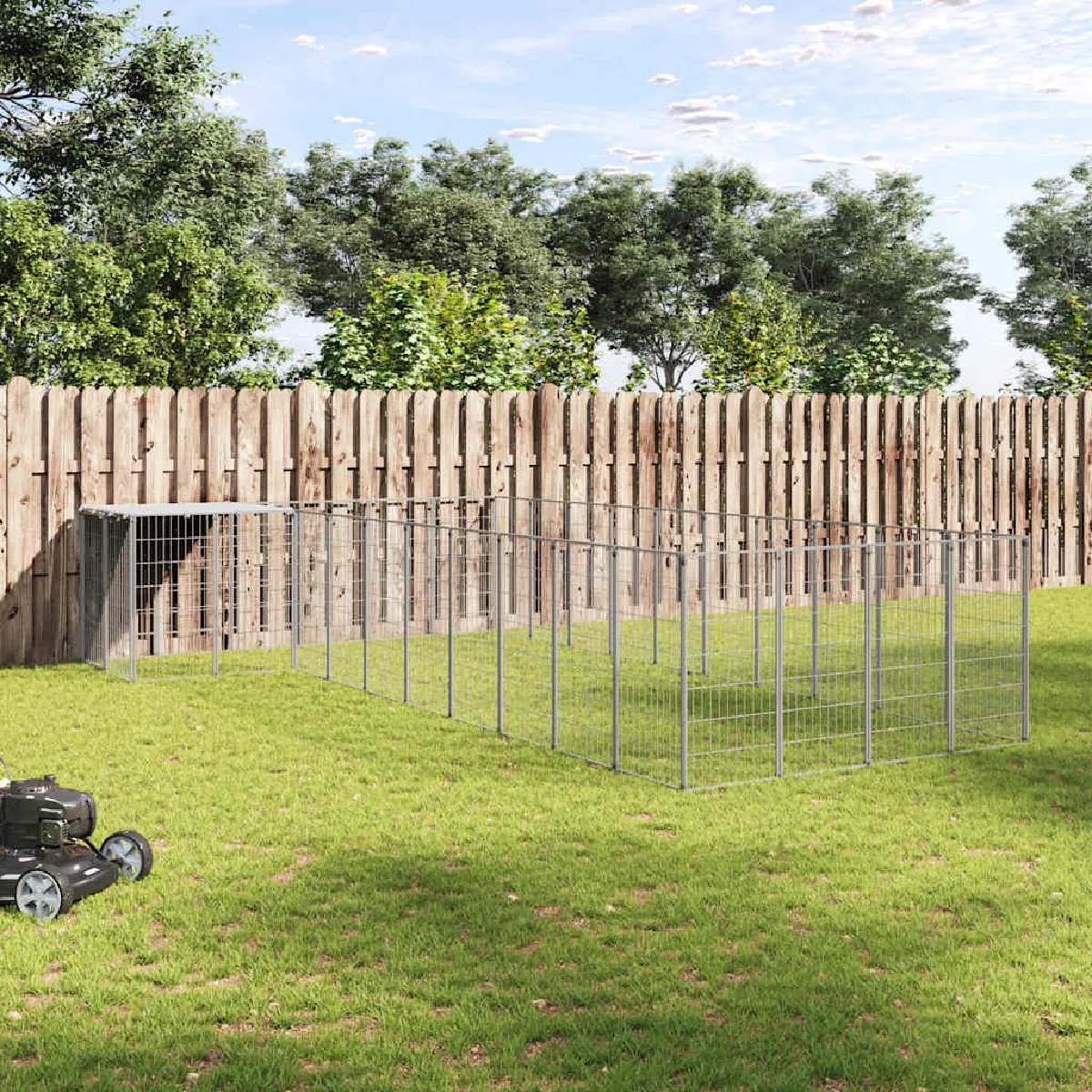 vidaXL Chenil avec Toit 13 31 m²