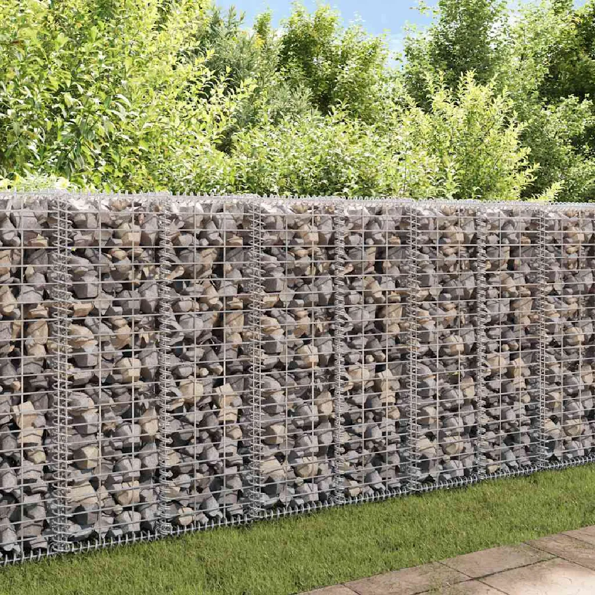 vidaXL Gabion Base pour Mur 100x30x30 cm Clôture de Jardin Panier à Pierres 141038 - vue 2