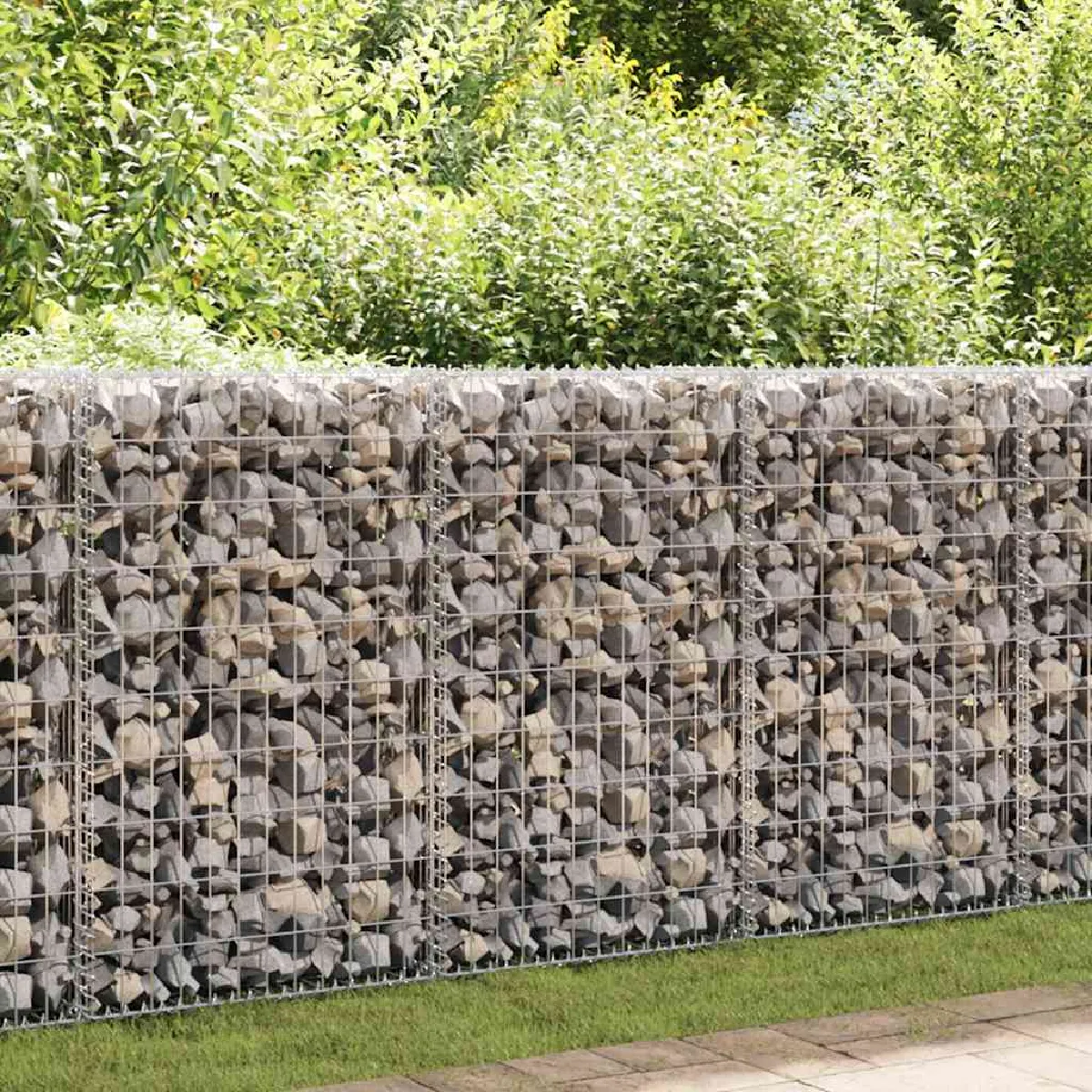 Vidaxl Panier de Gabion Acier 200x30x100 cm Clôture de Jardin Bordure Barrière 142548