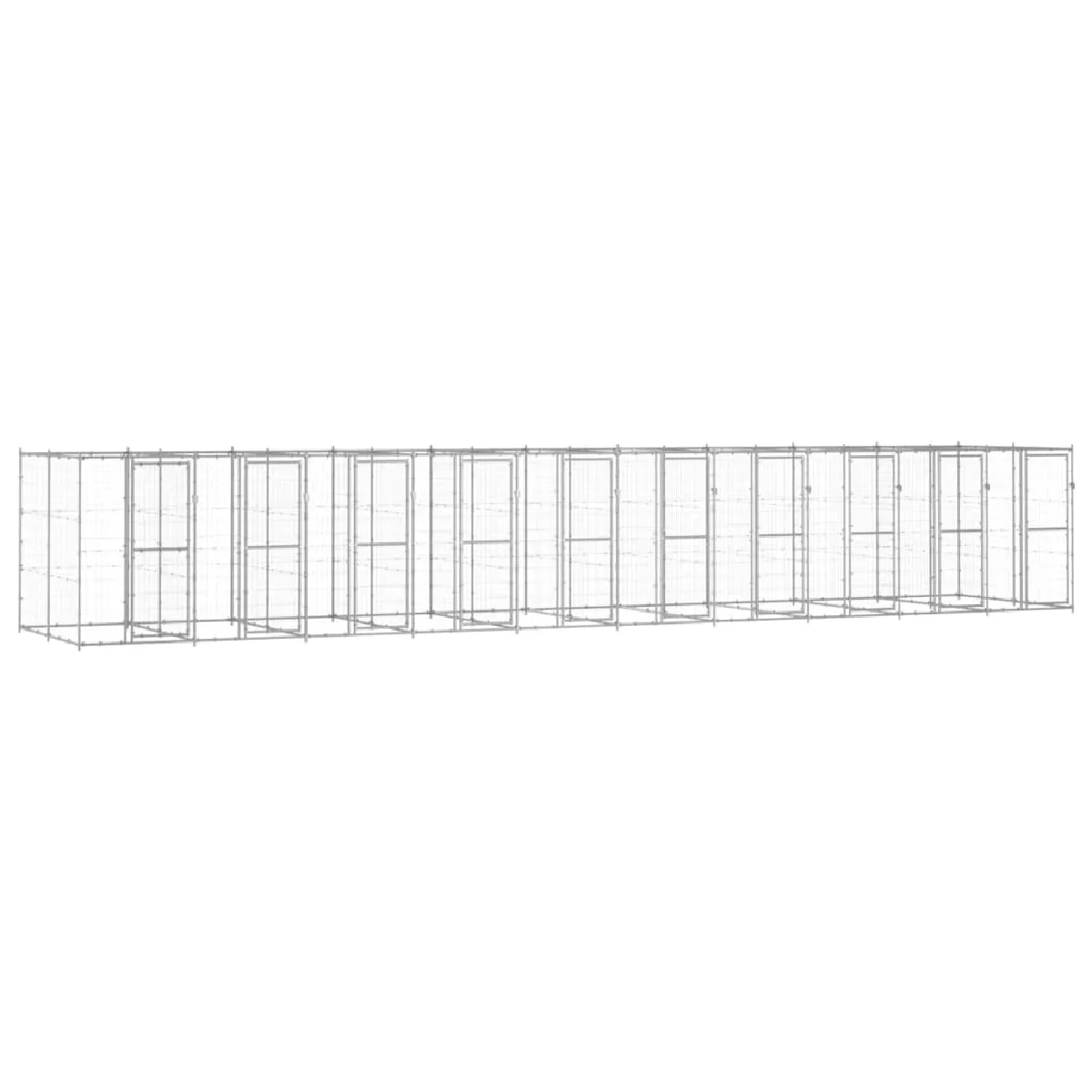 vidaXL Chenil Extérieur 24,2 m² - Acier galvanisé vidaXL Chenil Extérieur 24,2 m² - Acier galvanisé