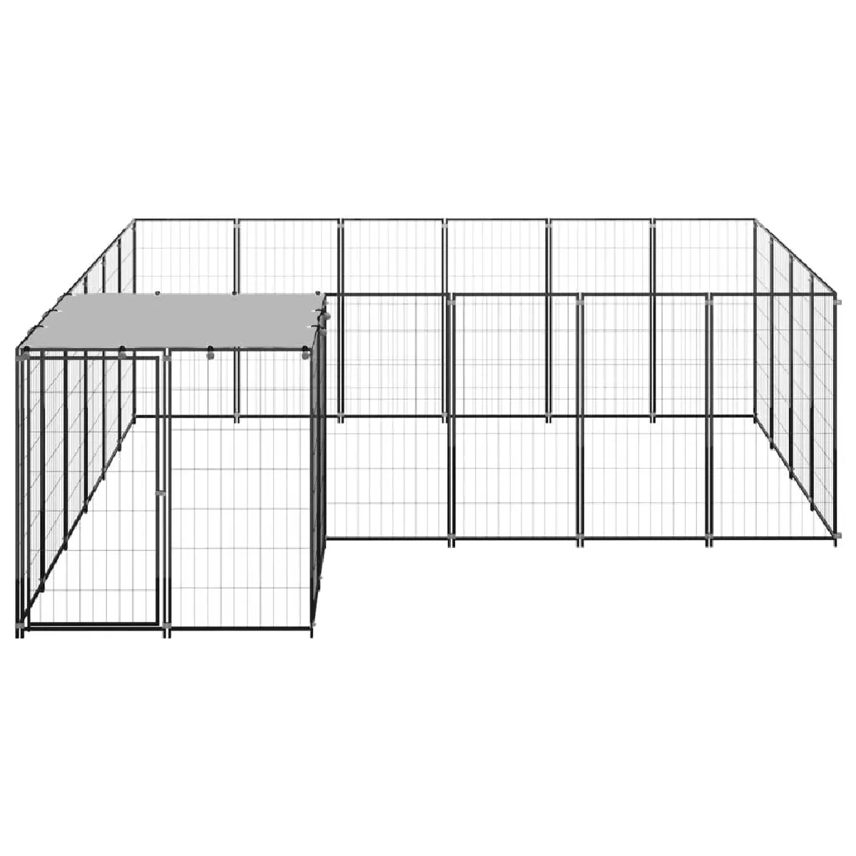 Helloshop26 Enclos pour chien en acier - 330 x 330 x 110 cm - Gris Helloshop26 Enclos pour chien en acier - 330 x 330 x 110 cm - Gris