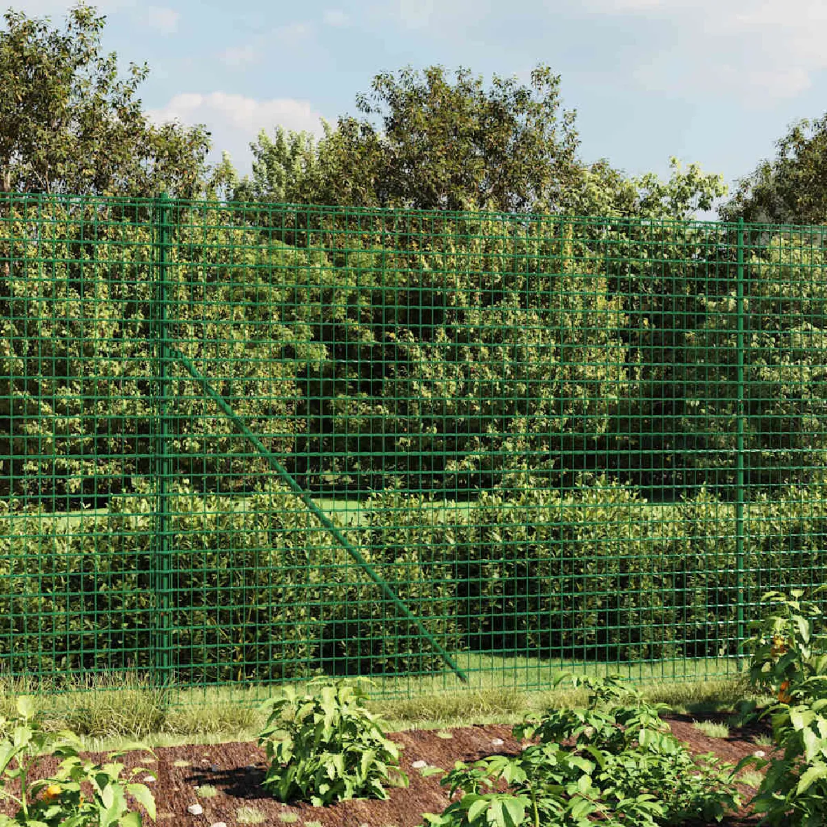 vidaXL Clôture en treillis - 2,2x25 m Vert