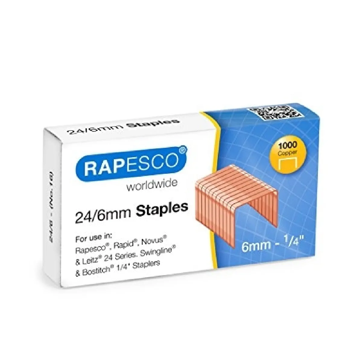 Rapesco Boite De 1000 Agrafes Cuivrées 24/6Mm - Image 3