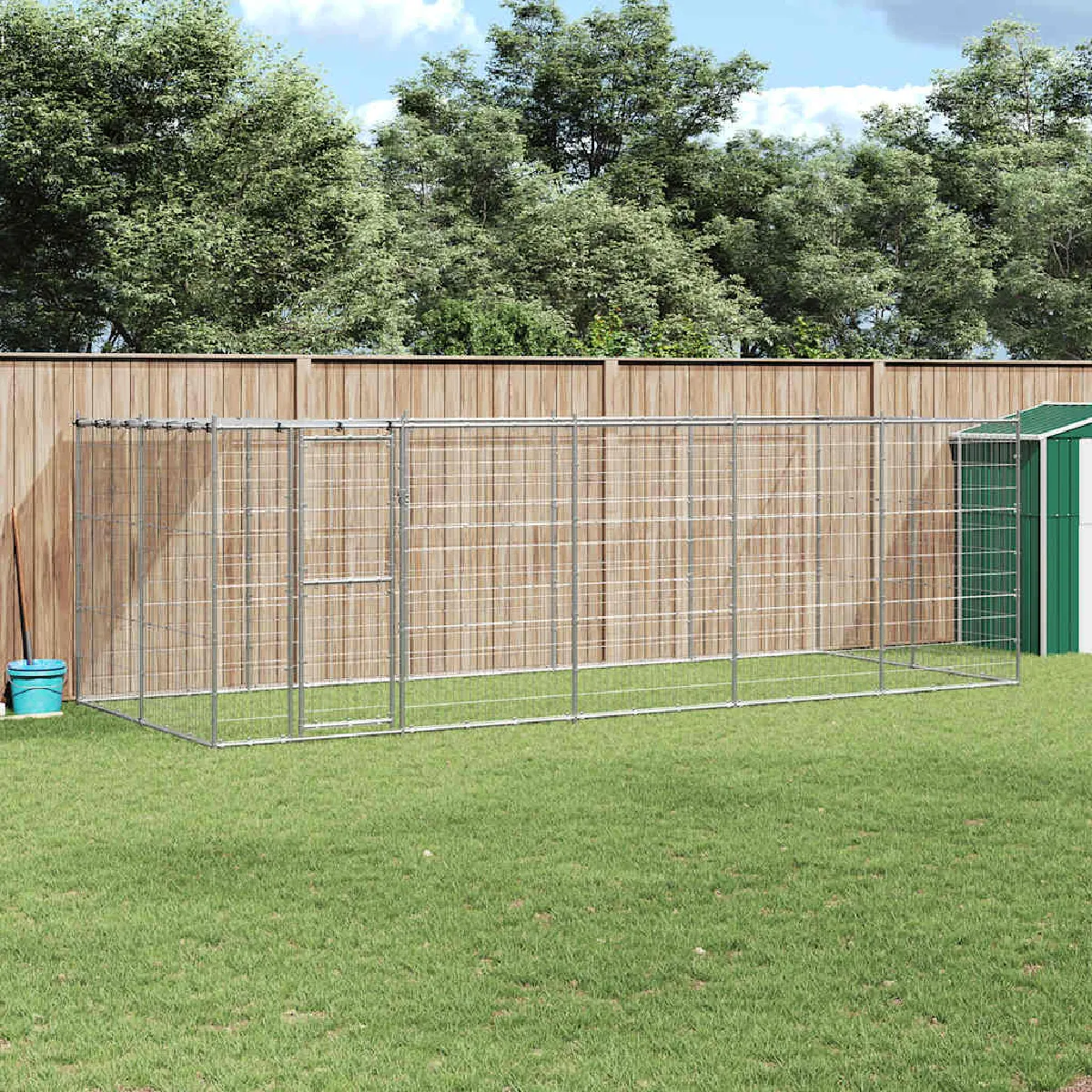 vidaXL Chenil extérieur avec toit 12 1 m² - vue 2