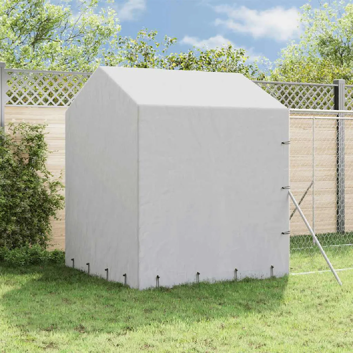 vidaXL Chenil extérieur avec toit 2x14x2 5 - vue 2