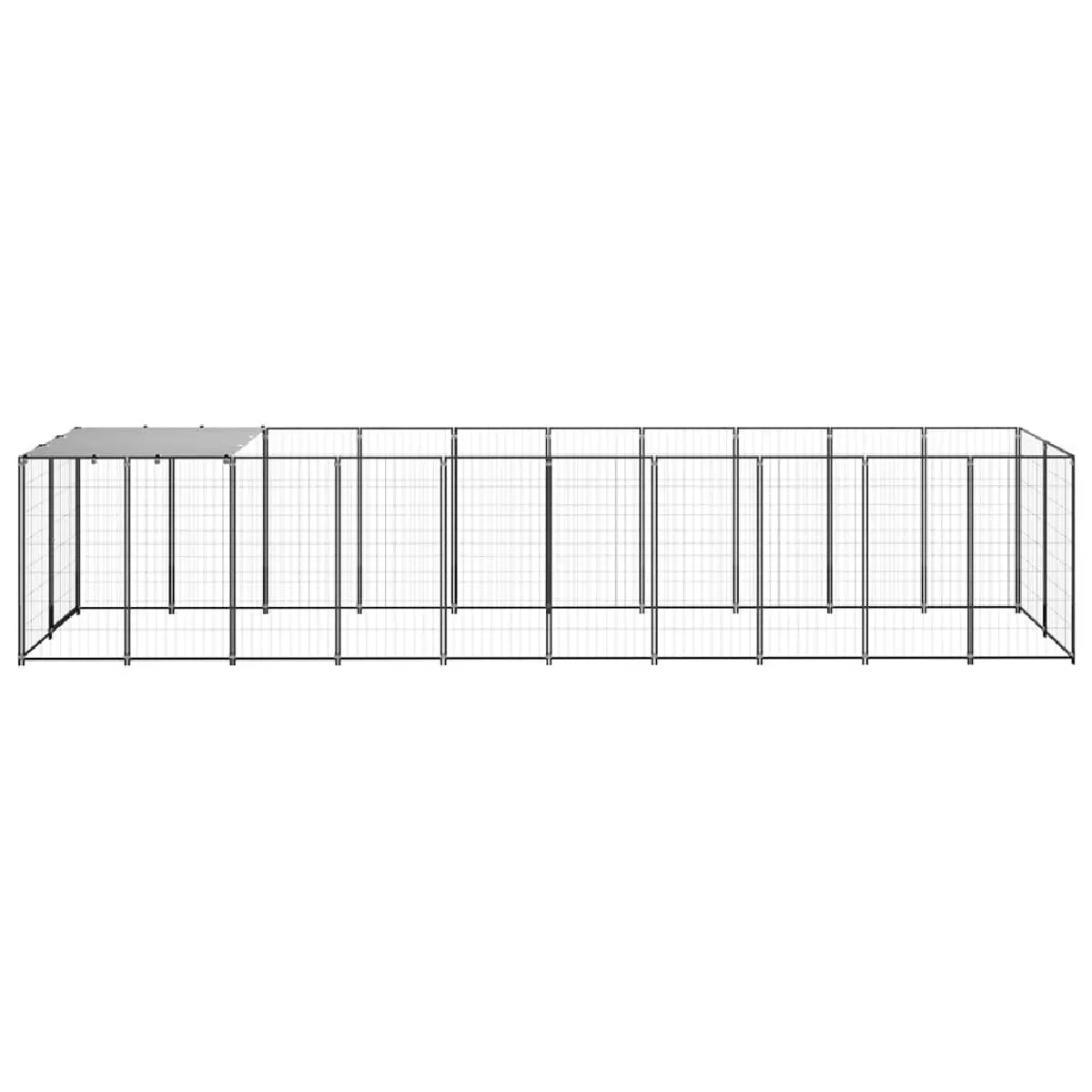 Helloshop26 Enclos pour chien en acier - 550 x 110 x 110 cm - Gris Helloshop26 Enclos pour chien en acier - 550 x 110 x 110 cm - Gris