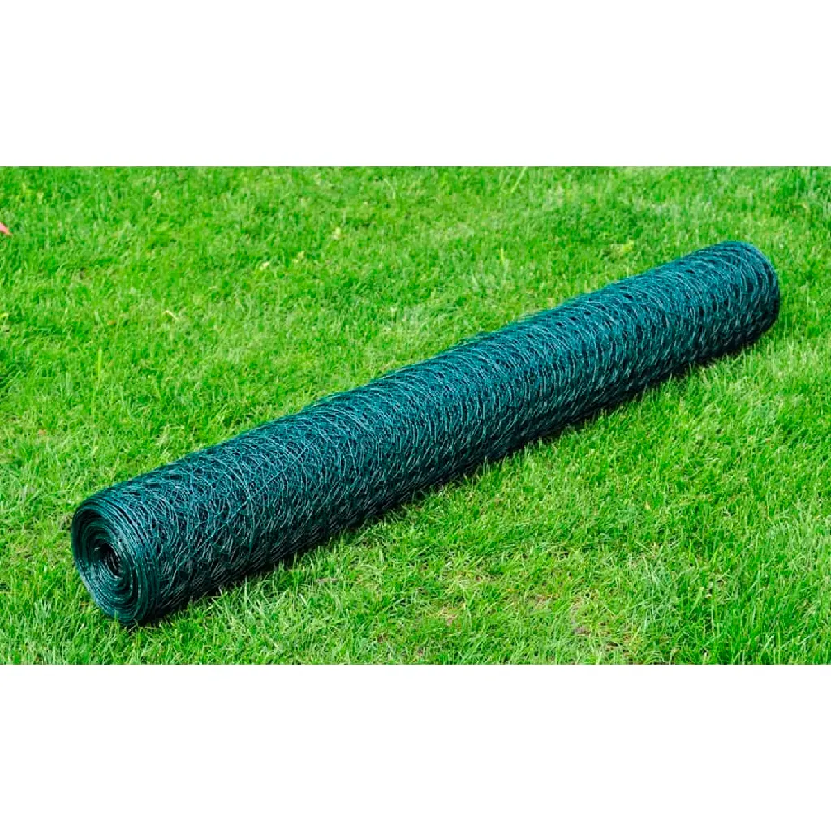 Vidaxl Grillage à poule avec revêtement en PVC 25x1 m vert 140413