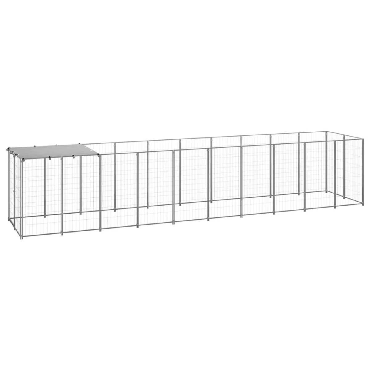 Comparer les prix de vidaXL Chenil Argenté compact