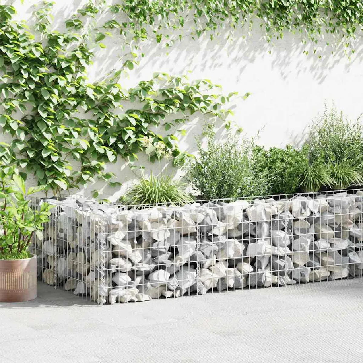 Mur de gabion vidaXL 630 x 30 x 50 cm Acier galvanisé Rectangulaire - vue 2