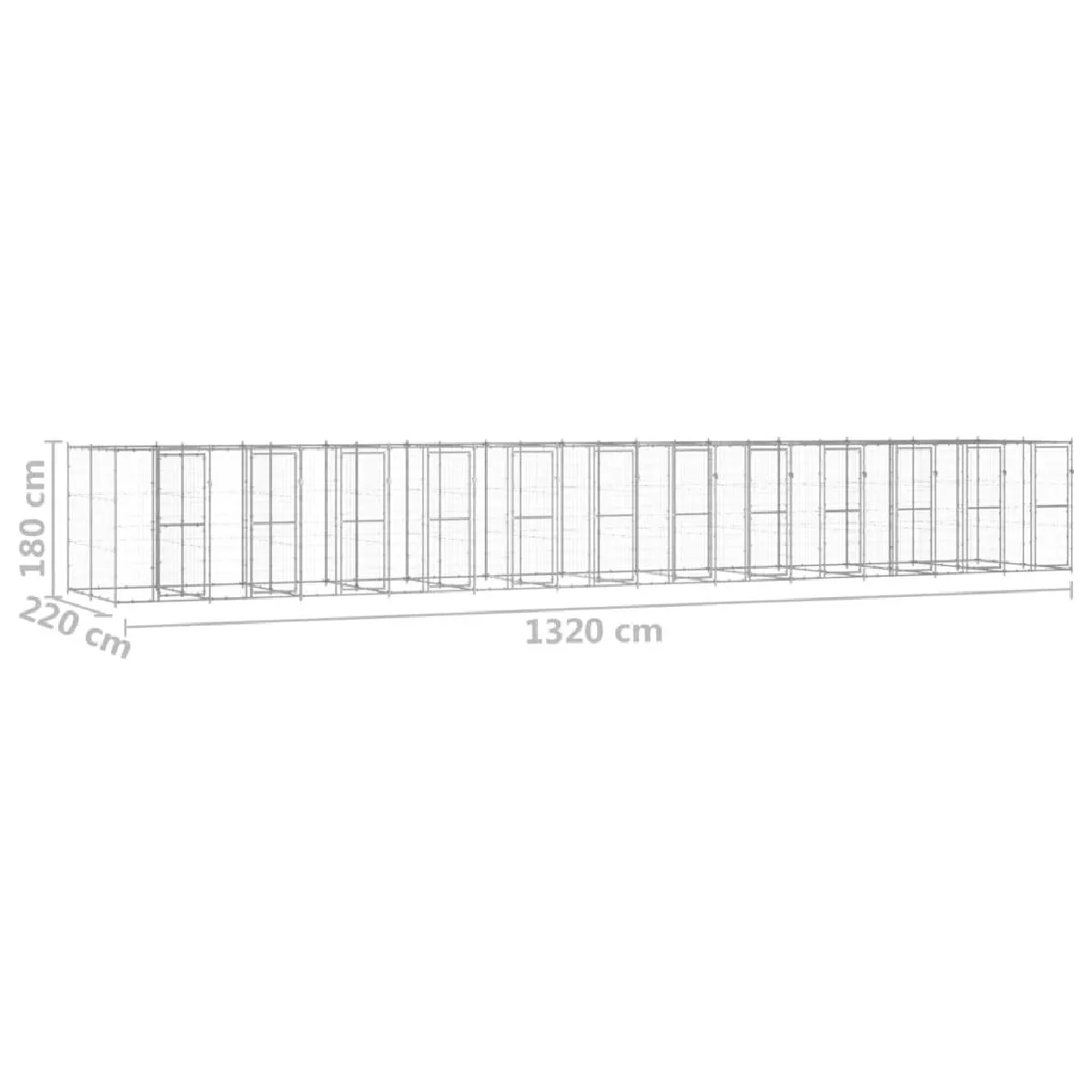 Comparer les prix de Helloshop26 Chenil extérieur - Acier galvanisé 29,02 m²