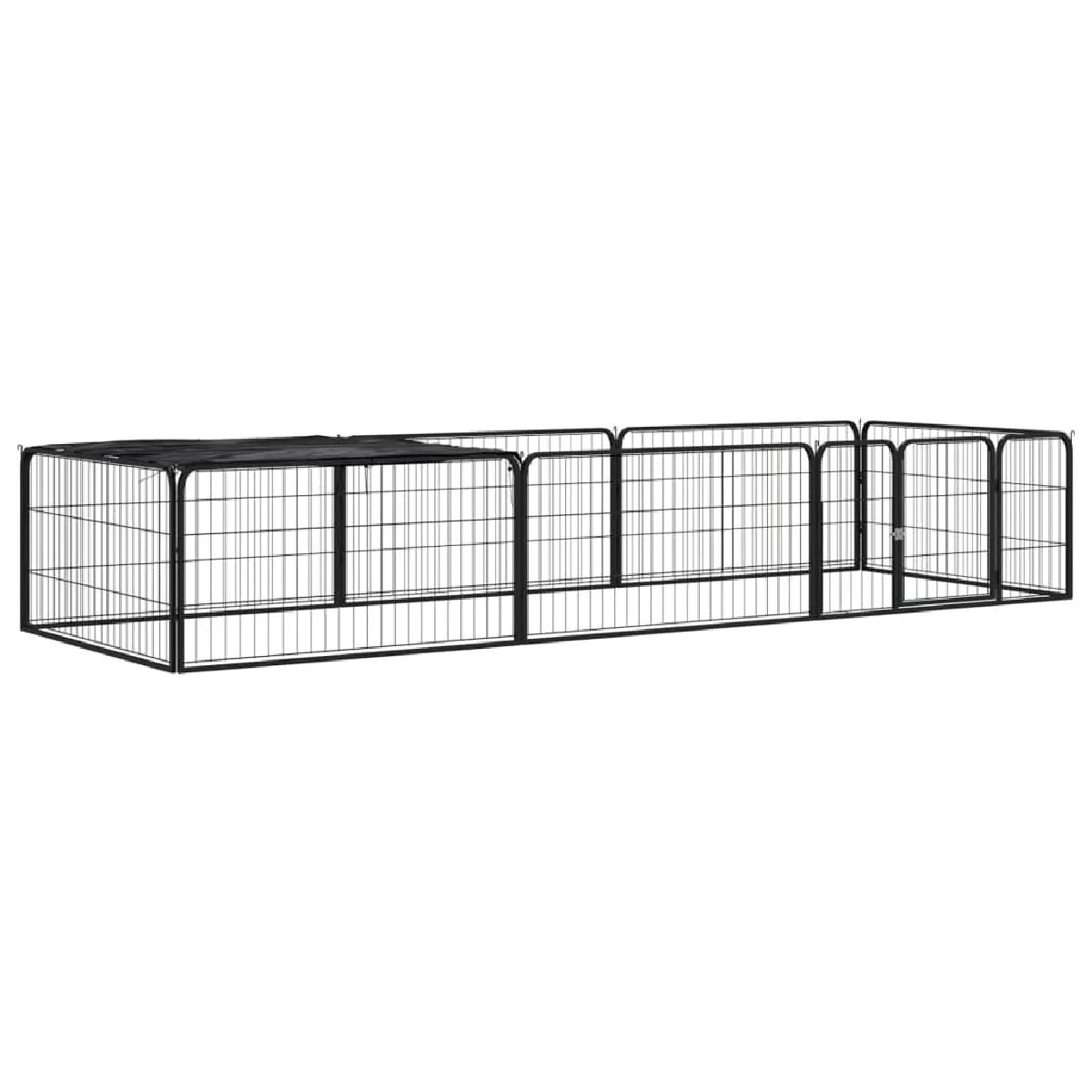 vidaXL Parc pour chien 8 panneaux Acier - vue 2