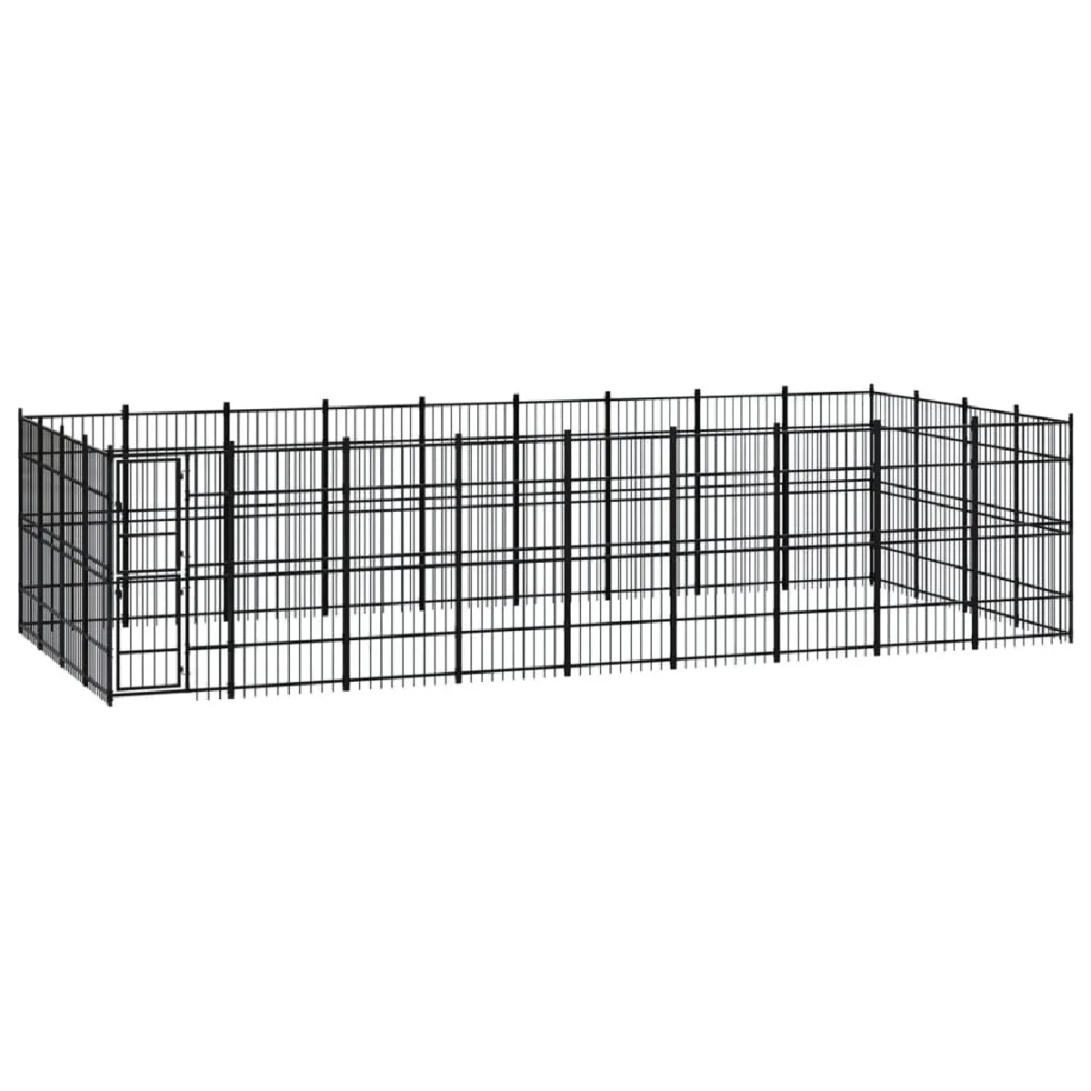 Meilleurs prix pour vidaXL Chenil d'Extérieur pour Chiens Acier 33,18 m² Cage Niche Enclos Chiots