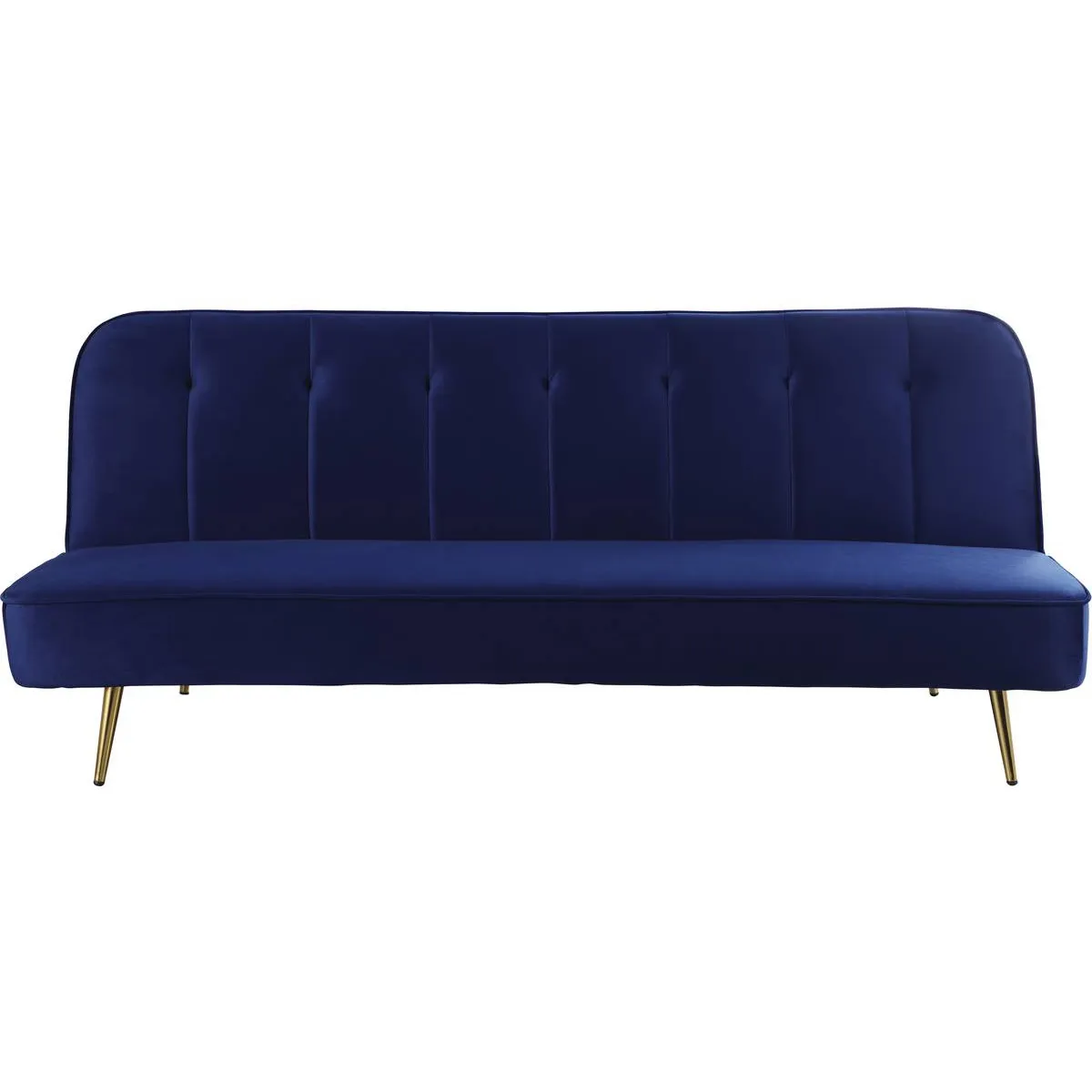 Canapé Clic Clac en velours [ ]James[ ] - 180 x 83 x 75 cm - 3 places - Bleu foncé