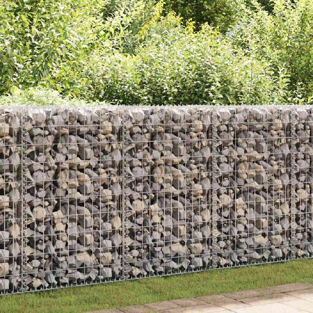 vidaXL Panier de Gabion avec Couvercle Fil Galvanisé 100x80x30 cm Clôture 141040