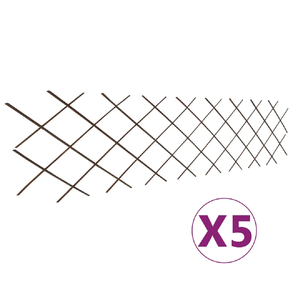 VidaXL Clôture en treillis 5 pcs Saule - vue 2