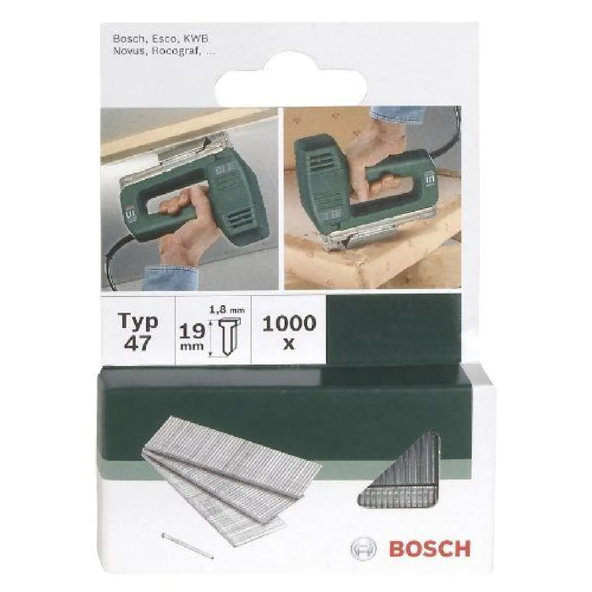 Bosch Clous d'agrafage Type 47 1 000 pcs