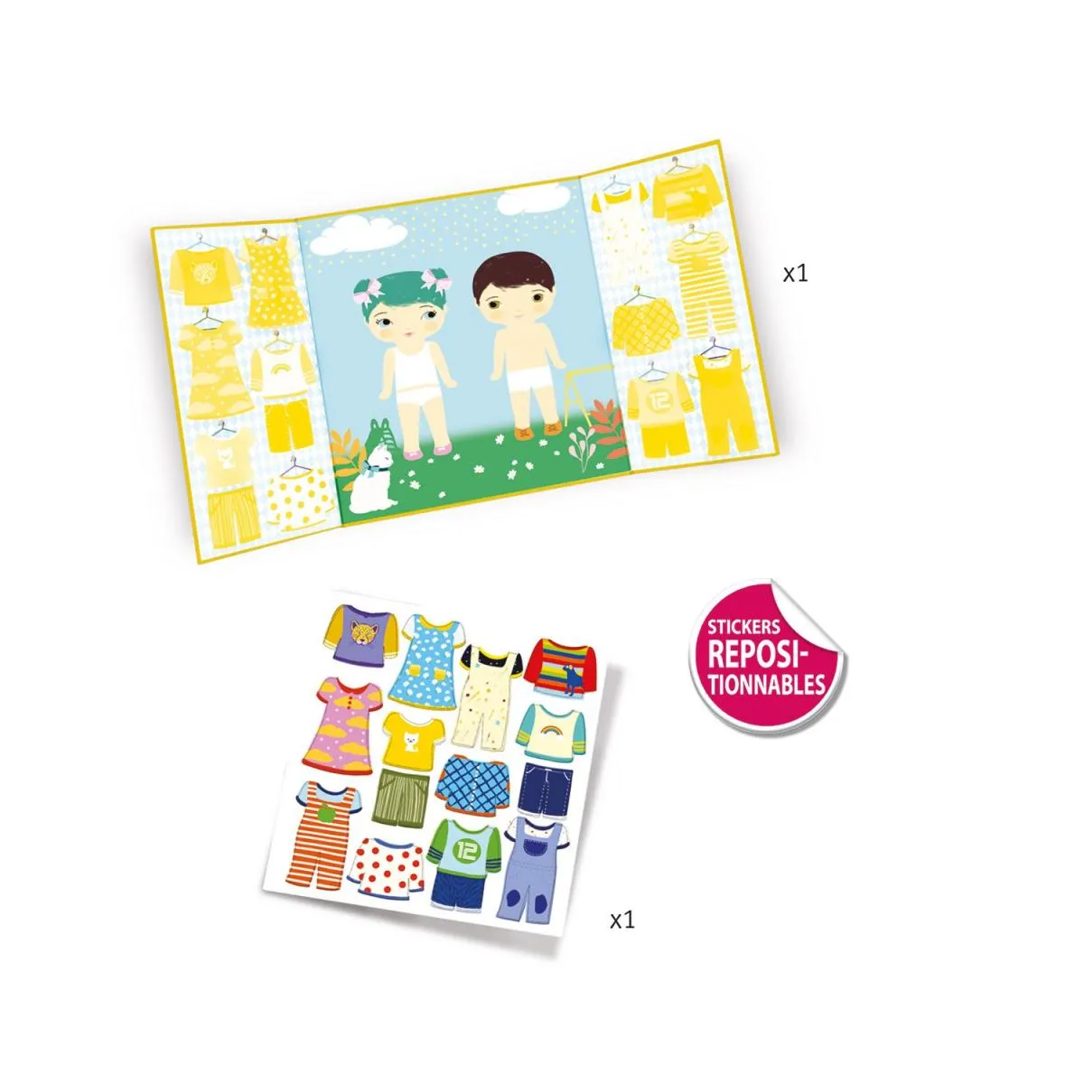 Djeco Stickers Repositionnables Les Habits