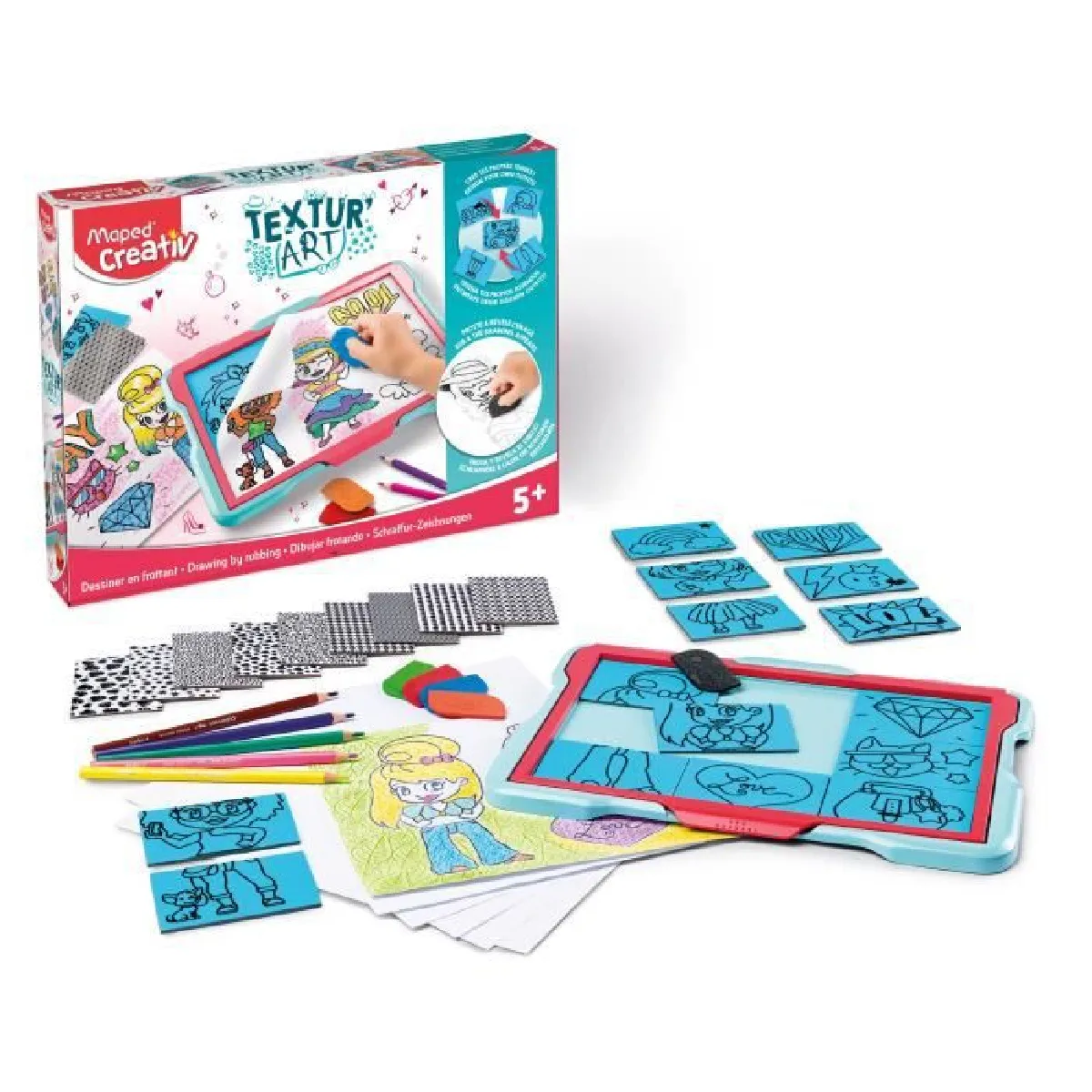 Wdk - Tablette de dessin TexturArt Fashion - Kit de dessin créatif - Image 3