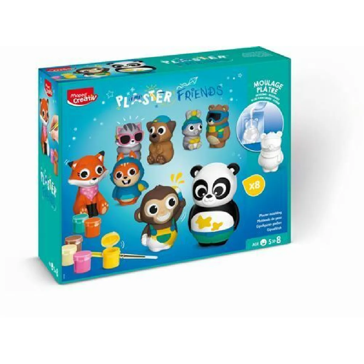 Maped Jeu créatif Moulage Plâtre 8 Animaux