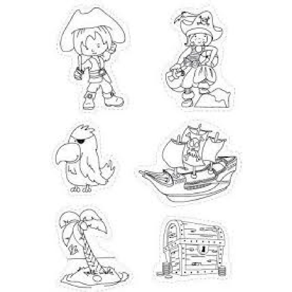 Graine Créative Feuilles Magnétiques Pirate - 6 Pièces